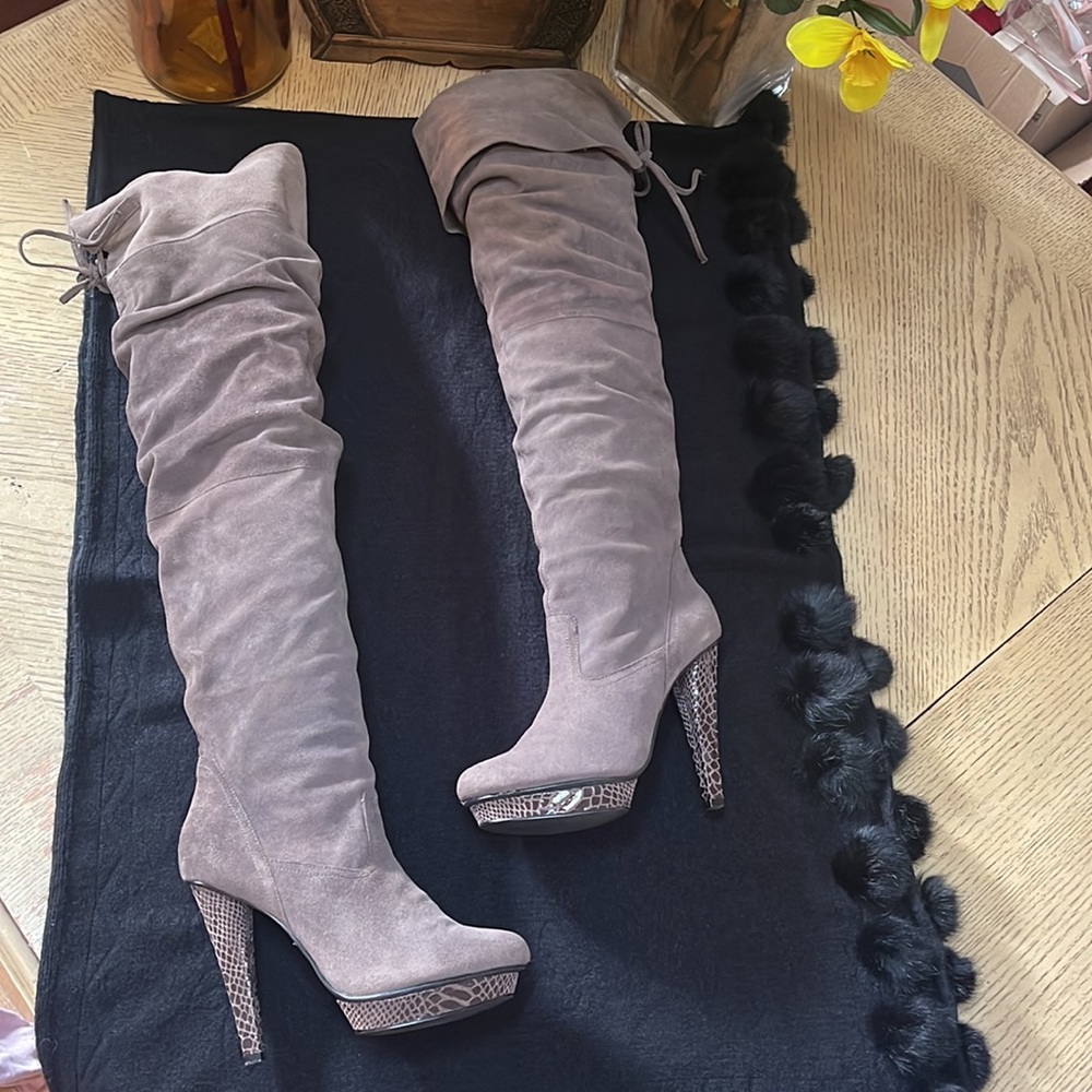 B boots LILA thigh high over the knee boots genuine leather